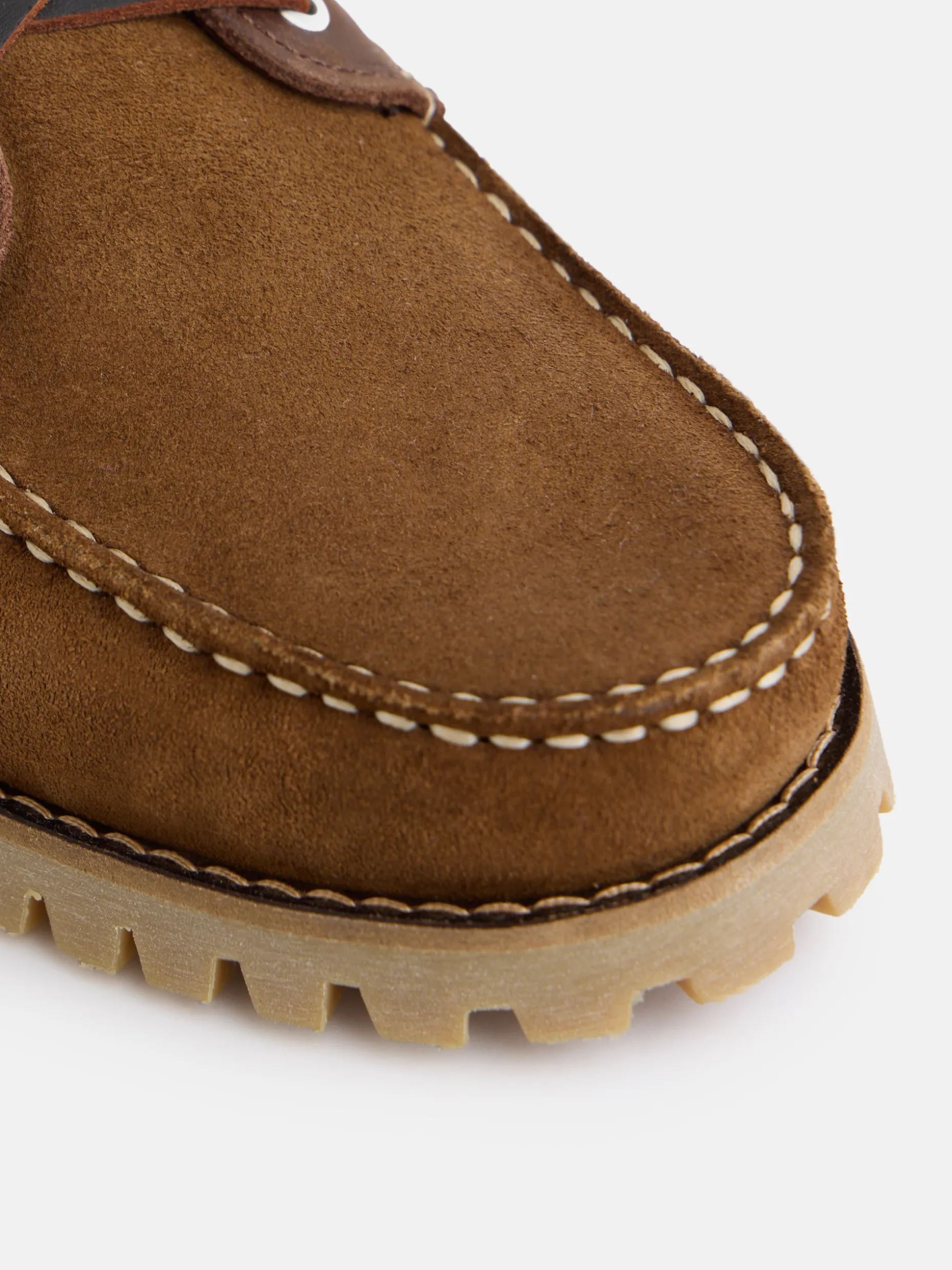 Zapato sport nautico combinado marron