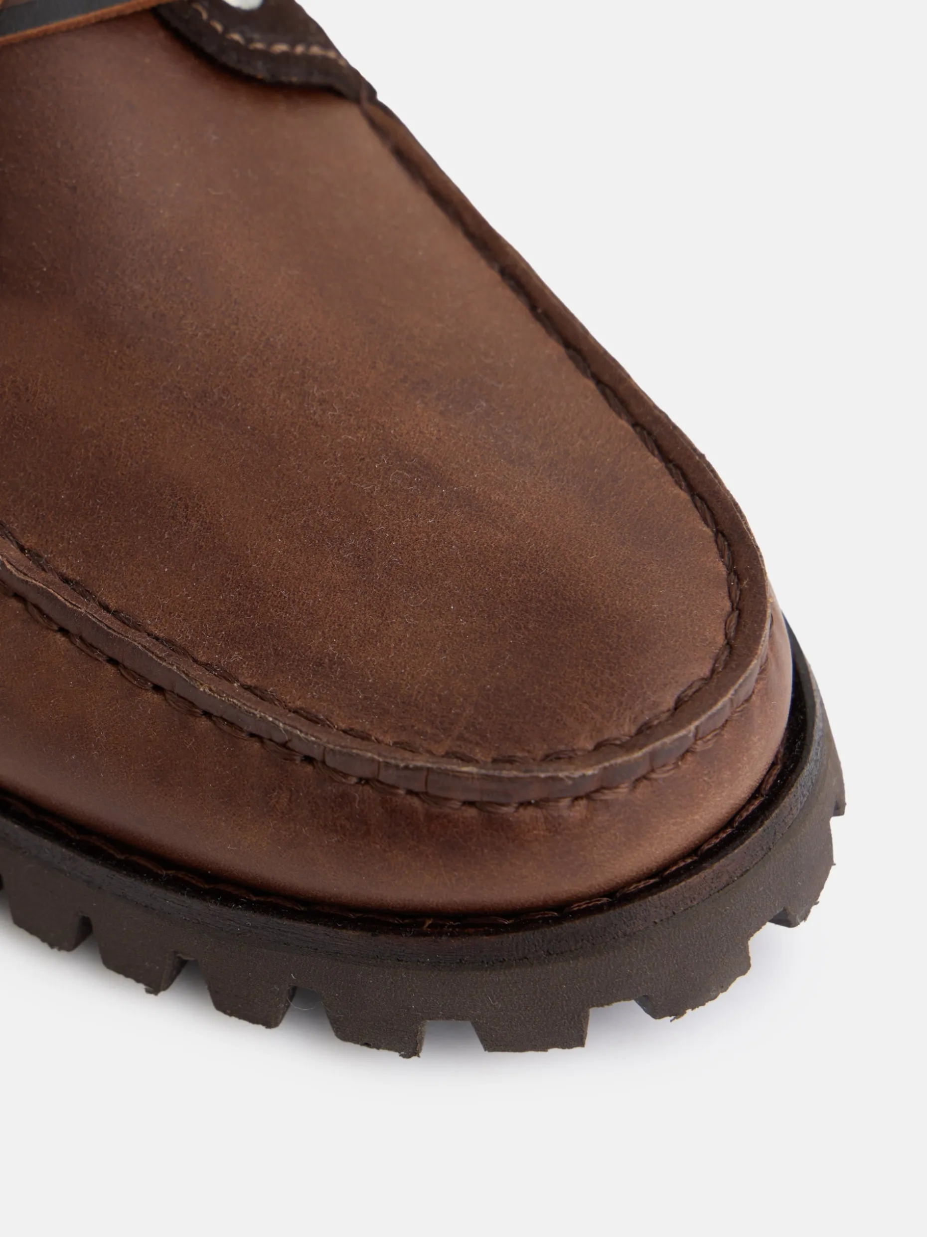Zapato sport nautico combinado marron oscuro