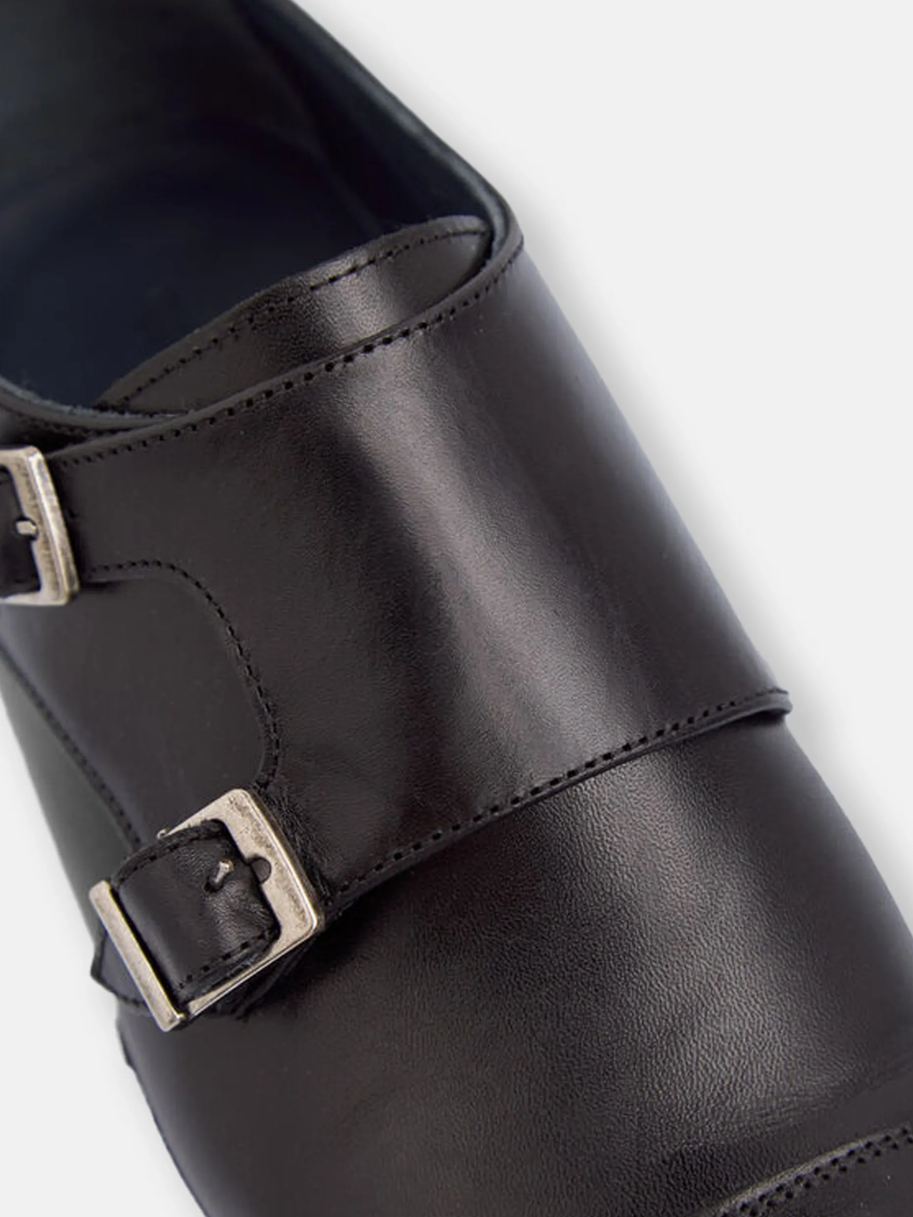 Zapato vestir monkstrap piel negro