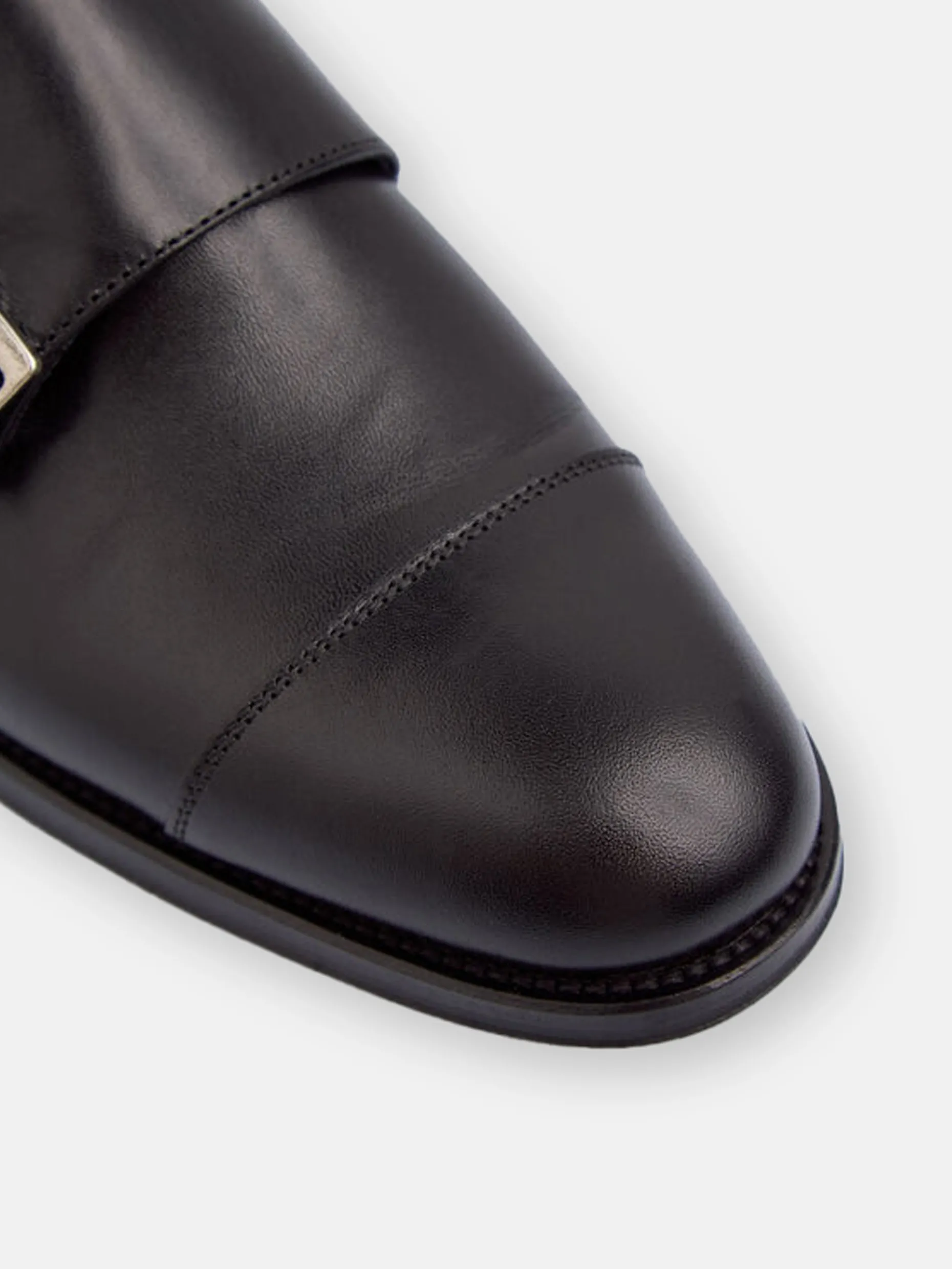 Zapato vestir monkstrap piel negro