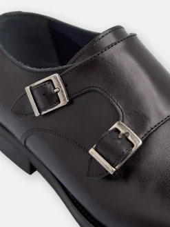 Zapato vestir monkstrap piel negro