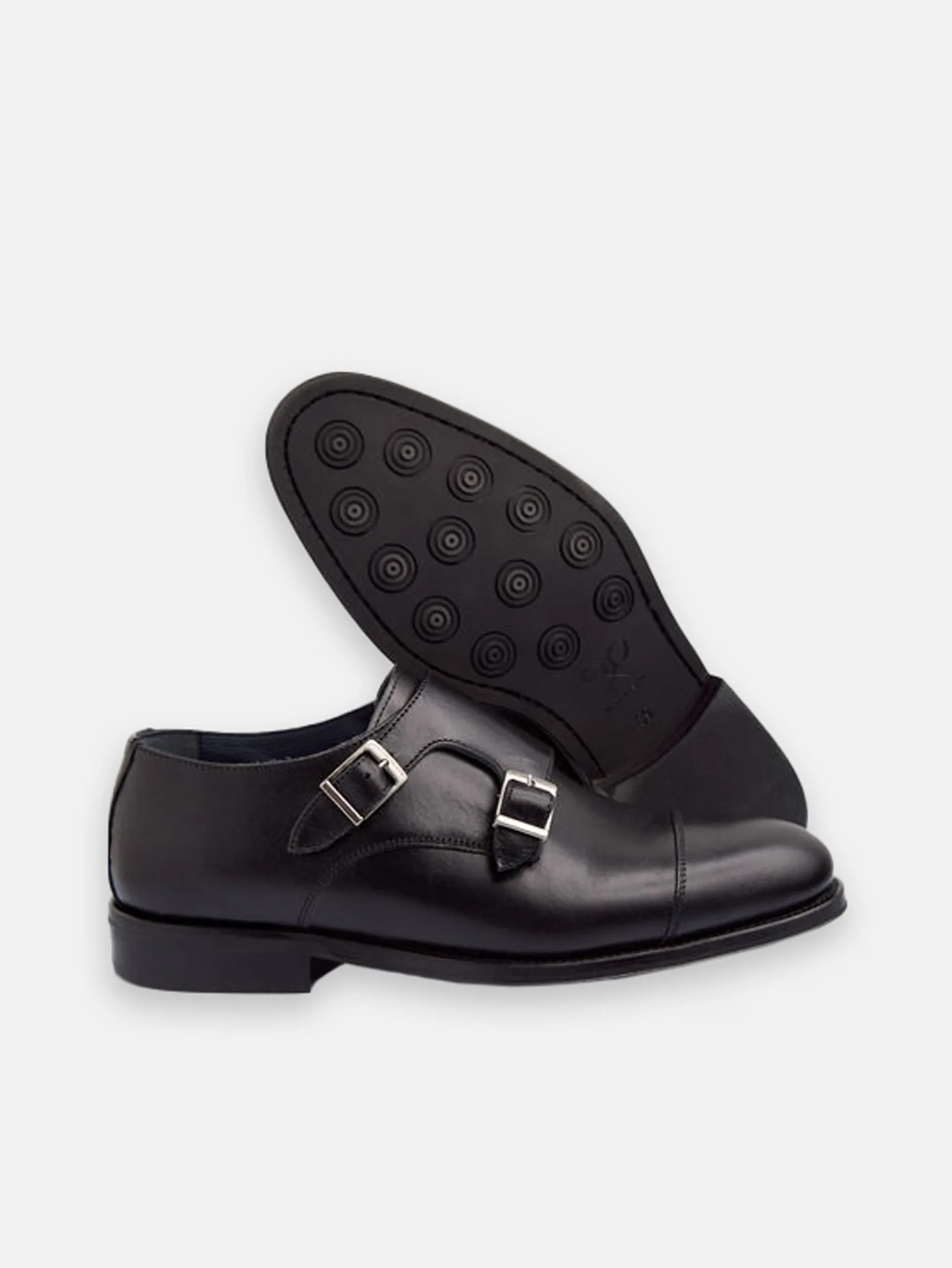 Zapato vestir monkstrap piel negro